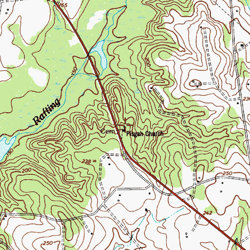 Topographic Map of Pisgah Church, SC