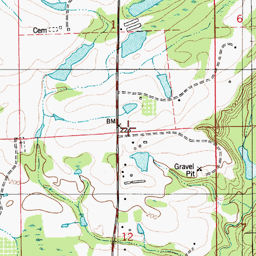 Topographic Map of Pleasant Hill School, AL