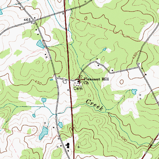 Topographic Map of Pleasant Hill Church, SC