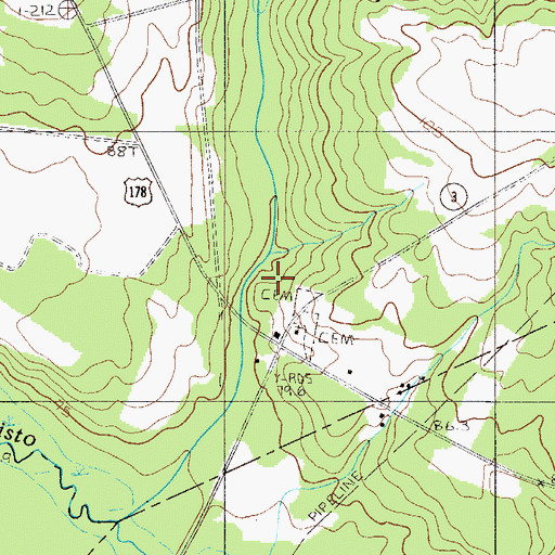 Topographic Map of Pooles Millpond, SC