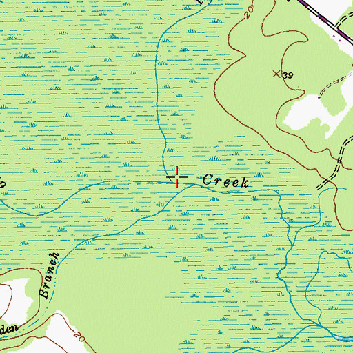 Topographic Map of Poplar Hill Branch, SC