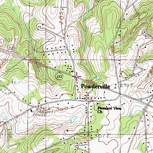 Topographic Map of Powdersville, SC