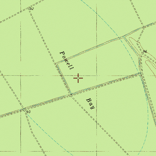 Topographic Map of Powell Bay, SC