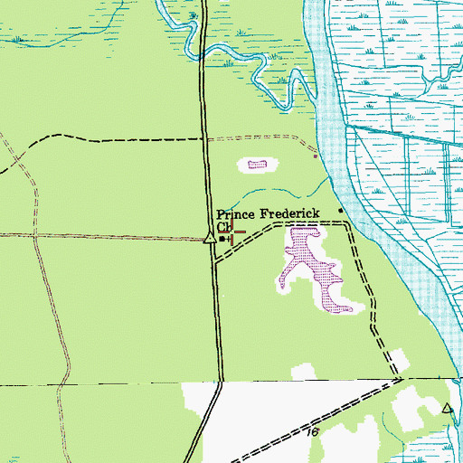 Topographic Map of Prince Frederick Church, SC
