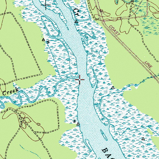 Topographic Map of Prioleau Creek, SC