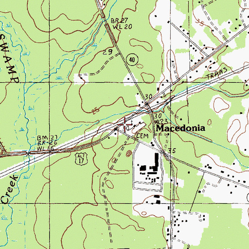 Topographic Map of Providence Baptist Church, SC
