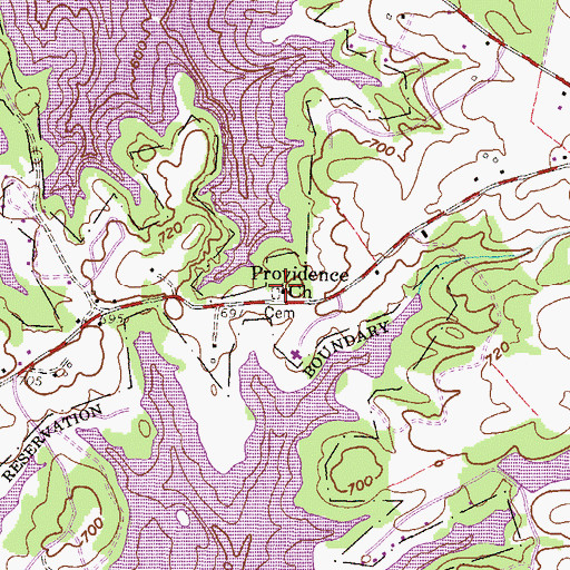 Topographic Map of Providence Church, SC