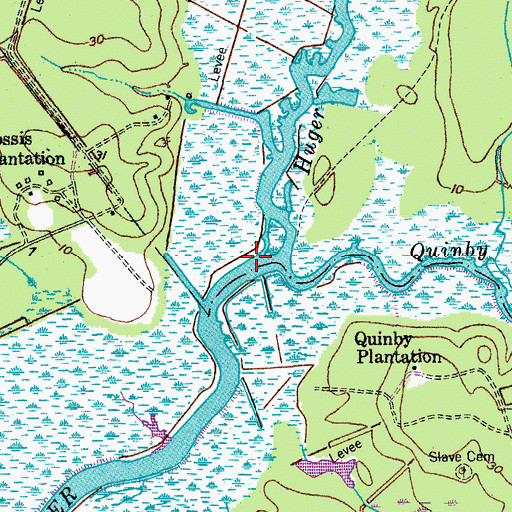 Topographic Map of Quimby Creek, SC