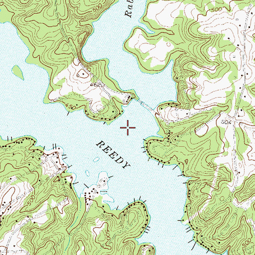 Topographic Map of Rabon Creek, SC