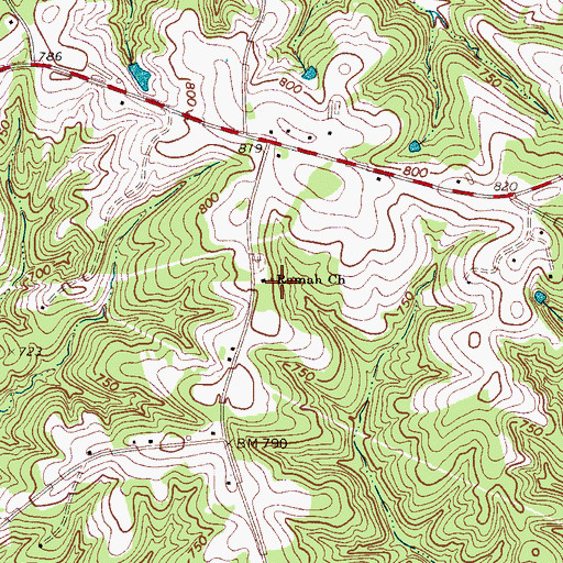 Topographic Map of Ramah Presbyterian Church, SC