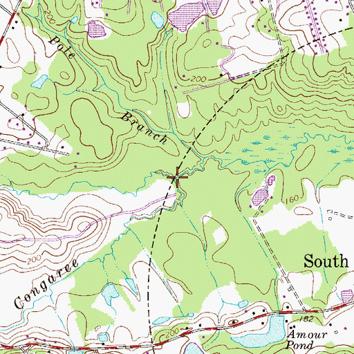 Topographic Map of Red Bank Creek, SC