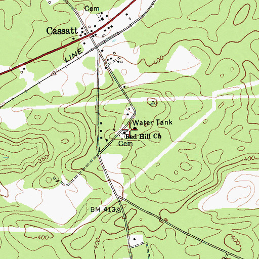 Topographic Map of Red Hill Church, SC