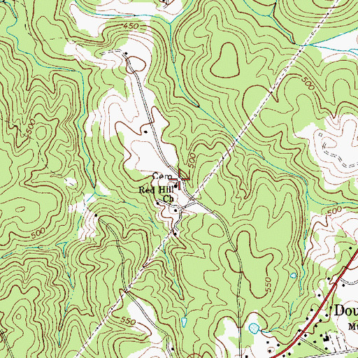 Topographic Map of Red Hill Church, SC