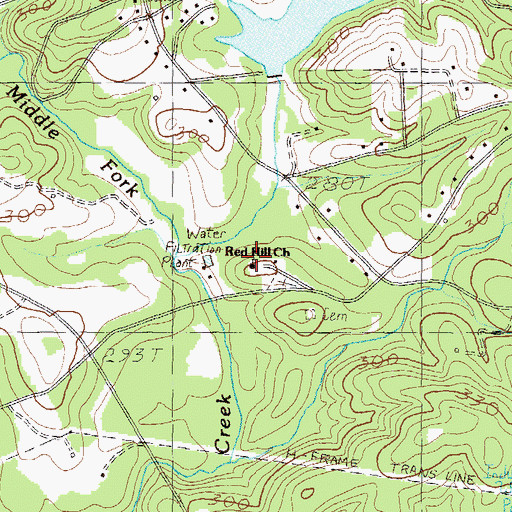 Topographic Map of Red Hill Baptist Church, SC