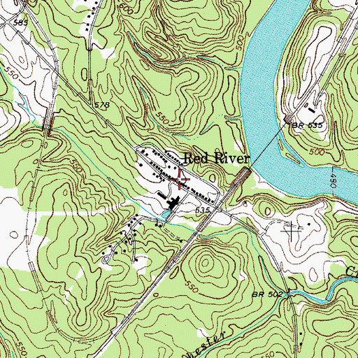 Topographic Map of Red River, SC
