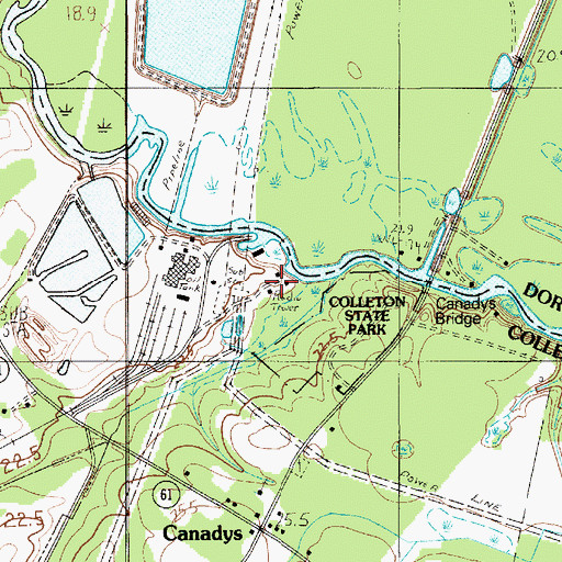 Topographic Map of Redbank Drain, SC
