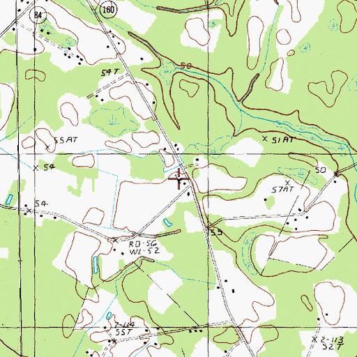 Topographic Map of Rehoba Church, SC