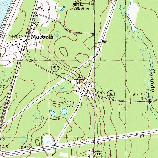 Topographic Map of Rehoboth Church, SC