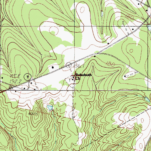 Topographic Map of Rehoboth Church, SC