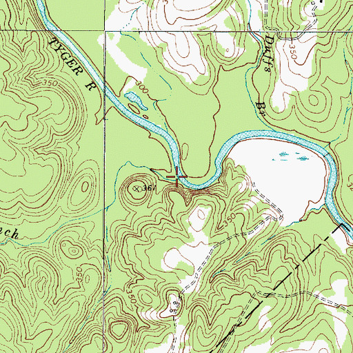 Topographic Map of Rennicks Branch, SC