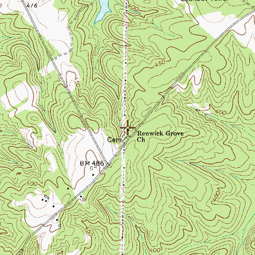 Topographic Map of Renwick Grove Church, SC