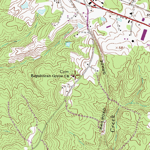 Topographic Map of Republican Grove Church, SC