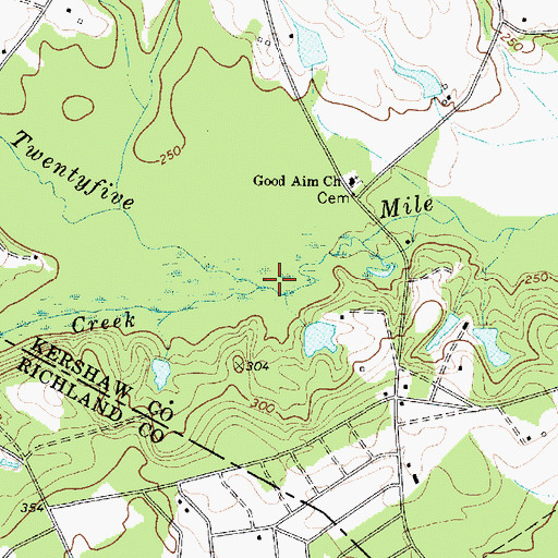 Topographic Map of Rice Creek, SC