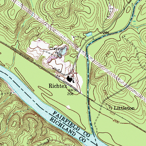 Topographic Map of Richtex, SC