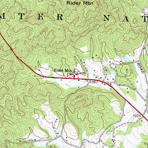 Topographic Map of Rider Mountain Church, SC