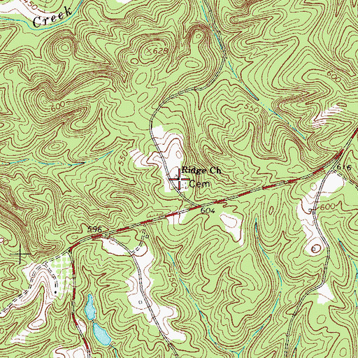Topographic Map of Ridge Church, SC