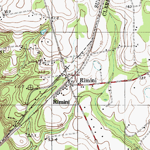 Topographic Map of Rimini, SC