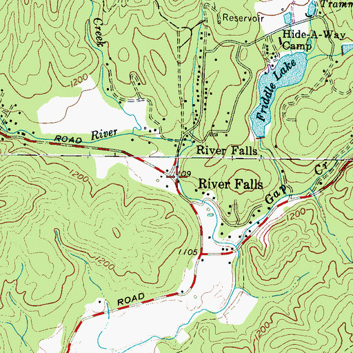 Topographic Map of River Falls, SC