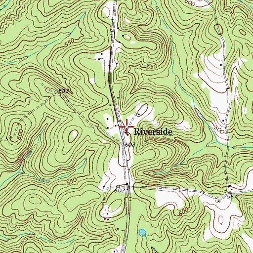 Topographic Map of Riverside, SC