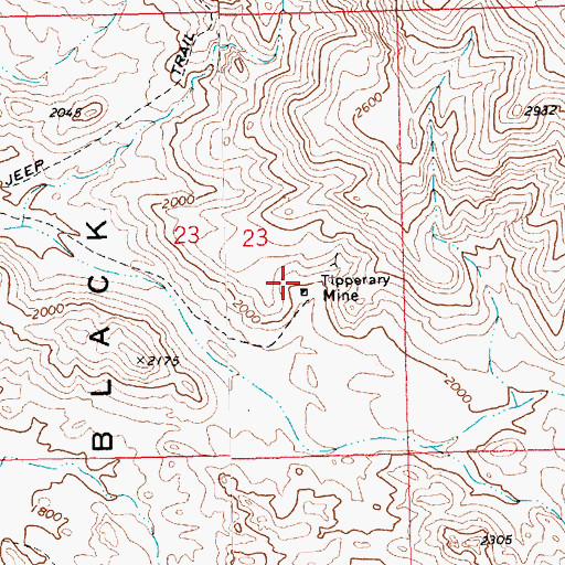 Topographic Map of Tipperary Mine, AZ