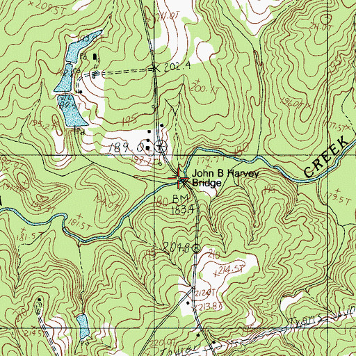 Topographic Map of Rock Branch, SC
