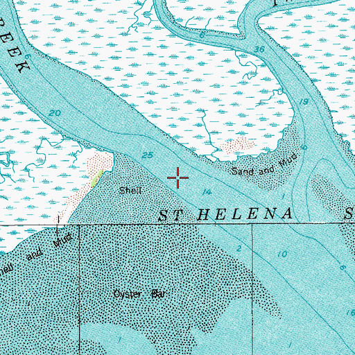 Topographic Map of Rock Creek, SC