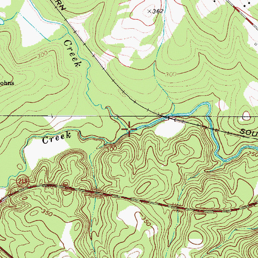 Topographic Map of Rocky Creek, SC
