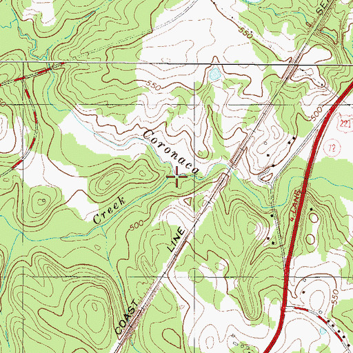 Topographic Map of Rocky Creek, SC