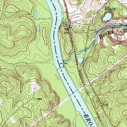 Topographic Map of Rocky Creek, SC