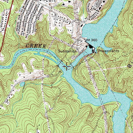 Topographic Map of Rocky Creek, SC