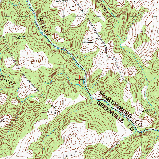 Topographic Map of Rocky Creek, SC