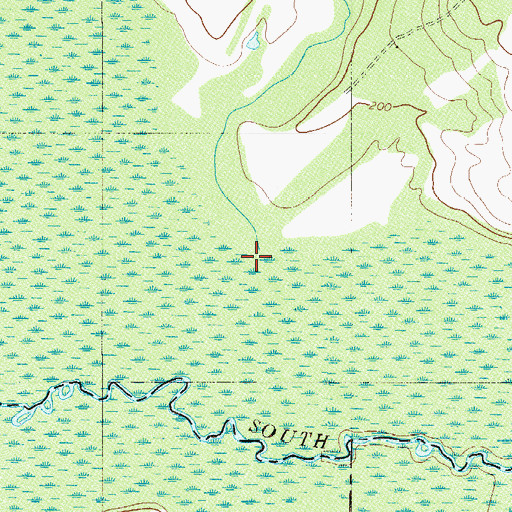Topographic Map of Rocky Swamp Creek, SC