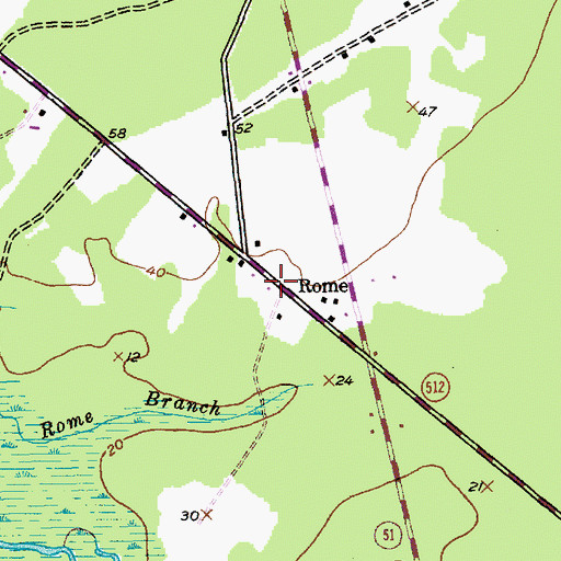 Topographic Map of Rome, SC