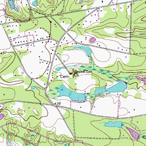 Topographic Map of Round Top Church, SC
