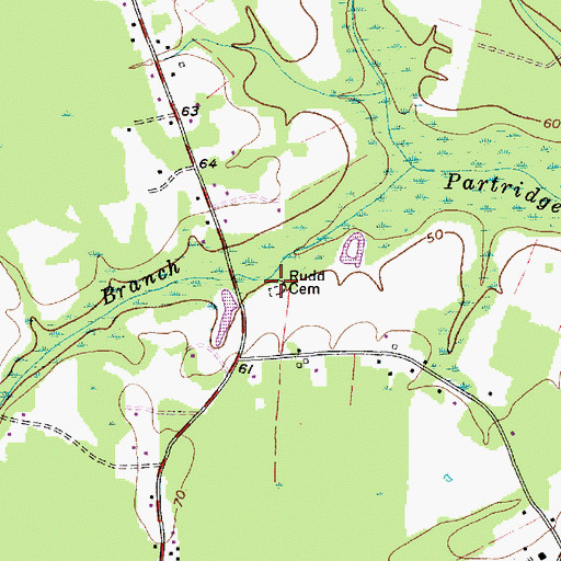 Topographic Map of Rudd Cemetery, SC
