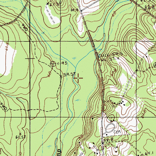 Topographic Map of Saddler Swamp, SC