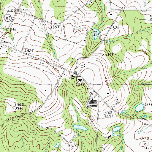 Topographic Map of Saint Andrews Church, SC