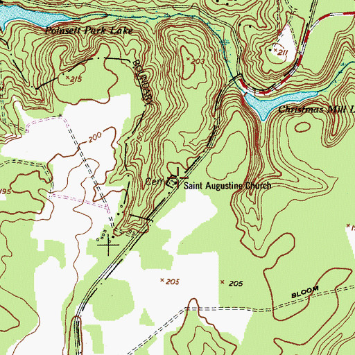Topographic Map of Saint Augustine Church, SC