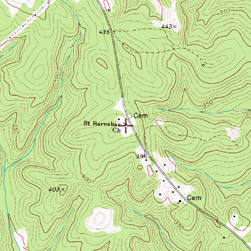 Topographic Map of Saint Barnabas Church, SC