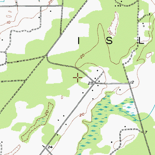 Topographic Map of Saint Helena Island, SC
